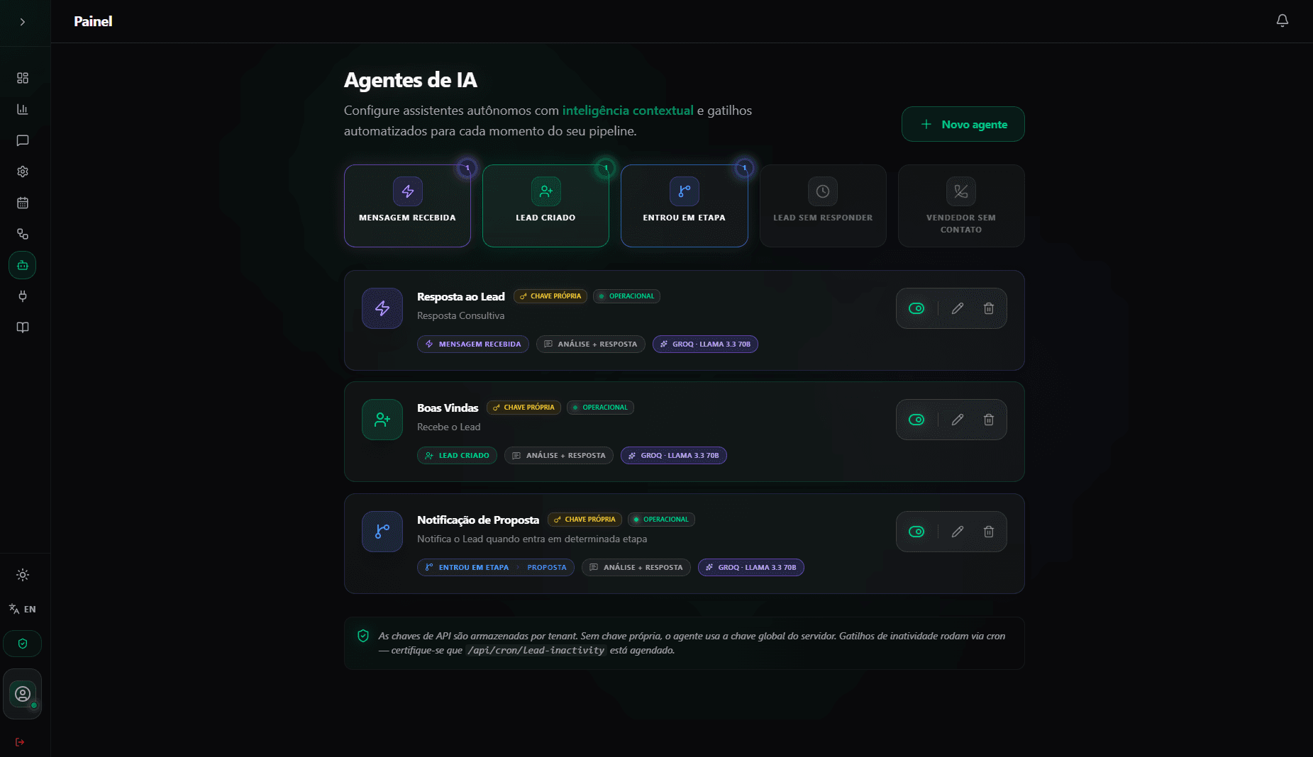 Agentes IA para operacao